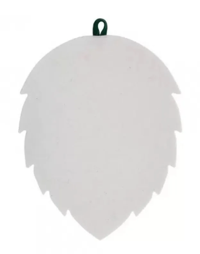 EVA коврик д/бани и сауны берёзовый лист войлок белый 49*38см/15